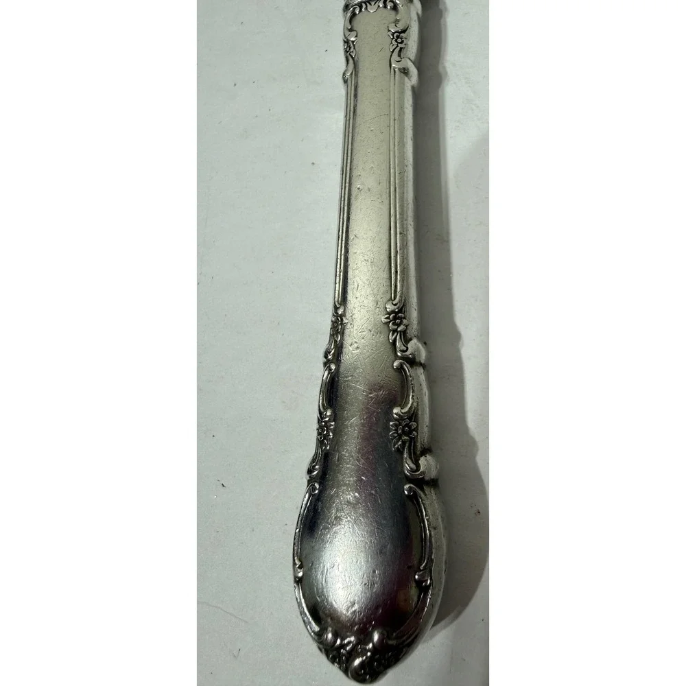 Lunt Modern Victorian Sterling Silver Handle Dinner Knife Stainless Blade 9.125